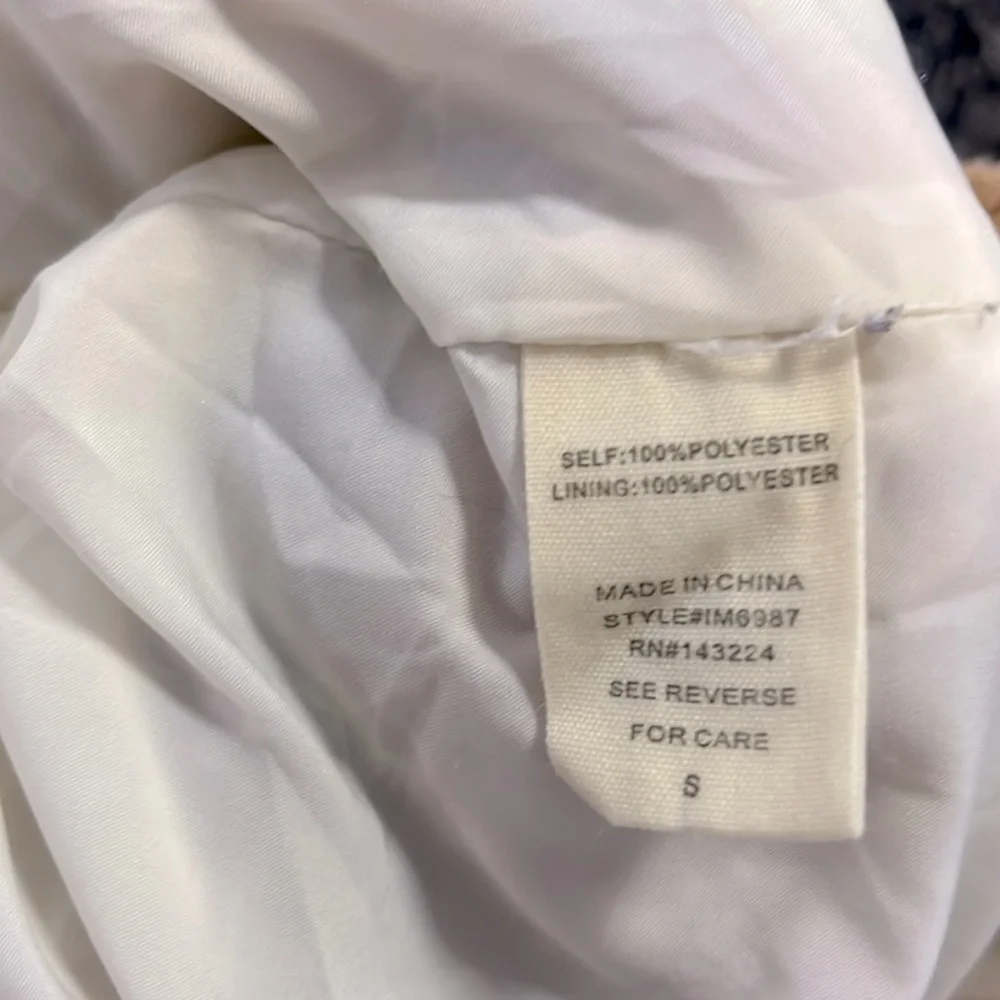 Plaid Sherpa Jacket - Cream and Tan Fully Lined (Relaxed Fit) - Picture 9 of 9